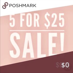 ☘️💰SALE5 FOR $25 
ON ITEMS MARKED💰☘️